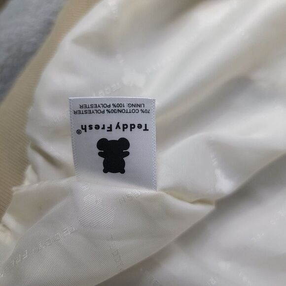 Teddy Fresh Velour Full Zip Track‎ Jacket Lined Size 2XL Beige NWT - Picture 7 of 11